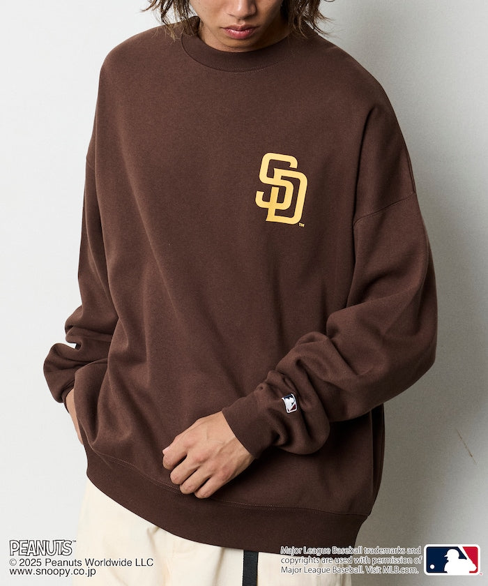 FREAK'S STORE X MLB x PEANUTS Oversized Sweatshirt with Back Print / PADRES 限定聯名寬版大學T