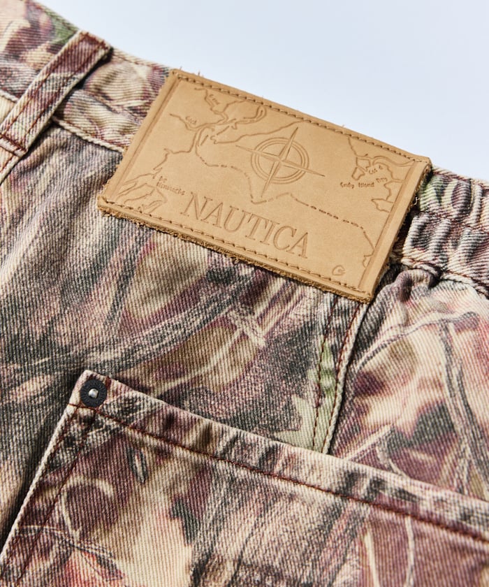 NAUTICA 復古寬版迷彩工裝褲