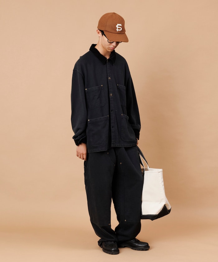 UNIVERSAL OVERALL powder-finished corduroy collar sweatshirt coverall 復古燈芯絨領工裝外套