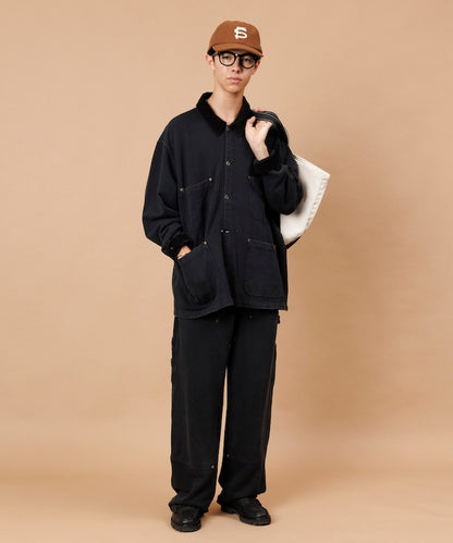 UNIVERSAL OVERALL powder-finished corduroy collar sweatshirt coverall 復古燈芯絨領工裝外套