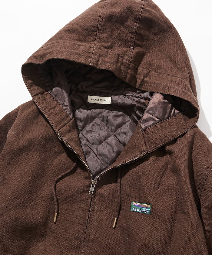 FREAK'S STORE vintage-finished zip-up duck Jacket 復古拉鍊連帽外套