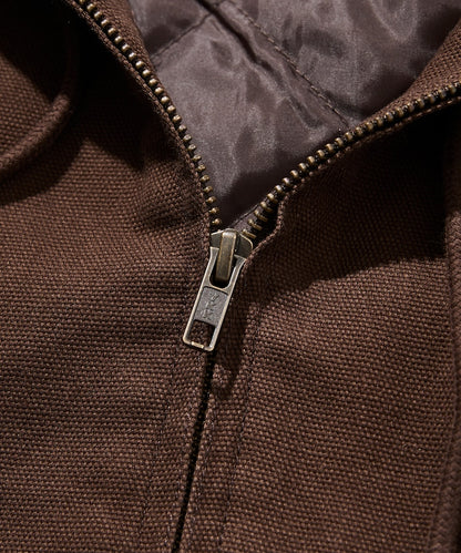 FREAK'S STORE vintage-finished zip-up duck Jacket 復古拉鍊連帽外套