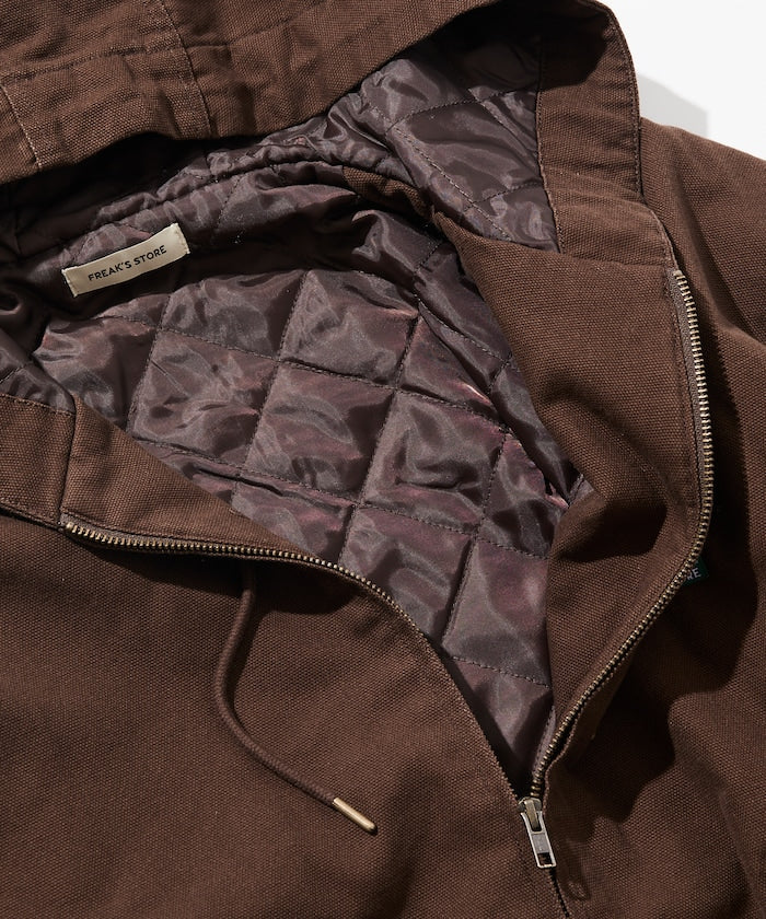 FREAK'S STORE vintage-finished zip-up duck Jacket 復古拉鍊連帽外套