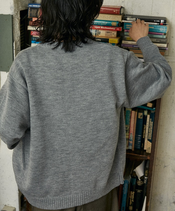 U.S. POLO ASSN. CREW NECK KNIT CARDIGAN 刺繡LOGO 圓領針織開襟衫
