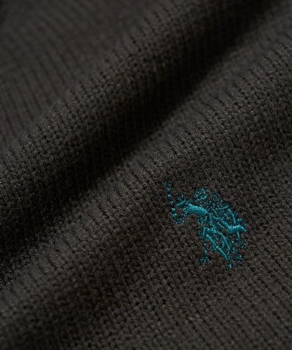 U.S. POLO ASSN. CREW NECK KNIT CARDIGAN 刺繡LOGO 圓領針織開襟衫