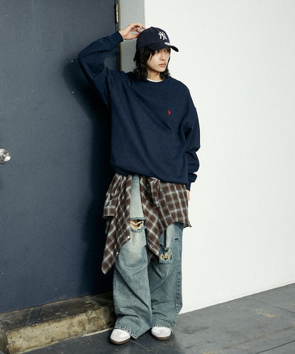U.S. POLO ASSN. CREW NECK SWEAT 長袖圓領運動大學T【預約商品 | 2025/09下旬出貨】