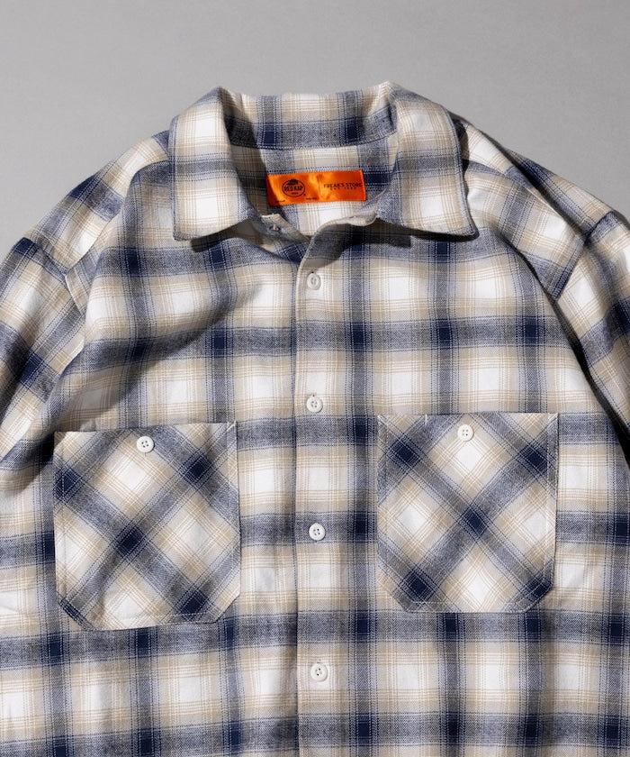 RED KAP flannel cropped long-sleeve work shirt 法蘭絨長袖格紋襯衫