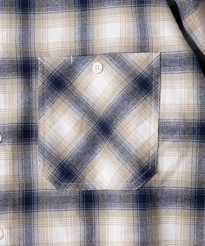 RED KAP flannel cropped long-sleeve work shirt 法蘭絨長袖格紋襯衫