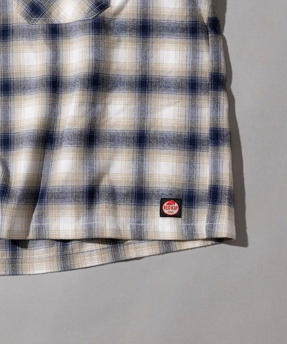 RED KAP flannel cropped long-sleeve work shirt 法蘭絨長袖格紋襯衫
