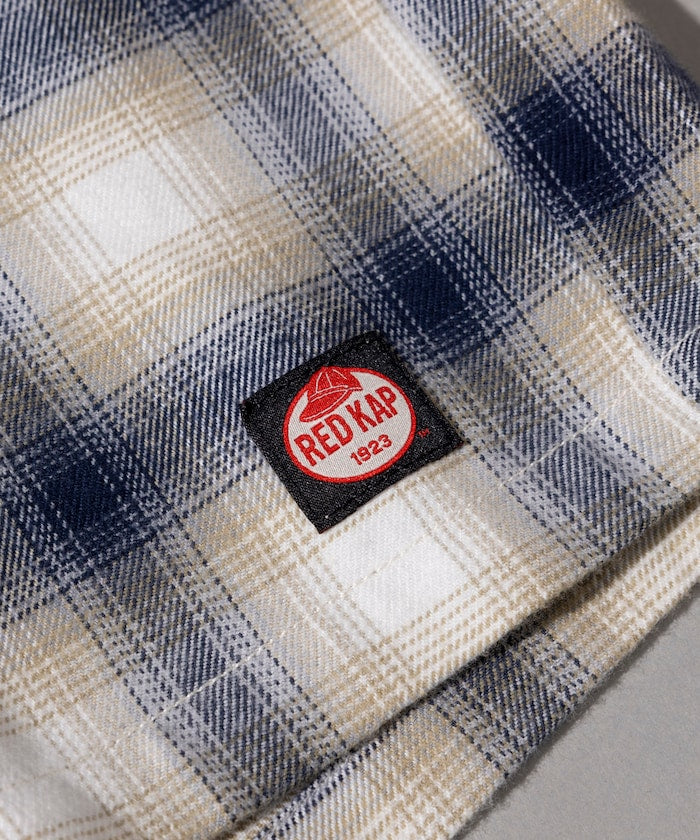 RED KAP flannel cropped long-sleeve work shirt 法蘭絨長袖格紋襯衫