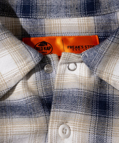 RED KAP flannel cropped long-sleeve work shirt 法蘭絨長袖格紋襯衫
