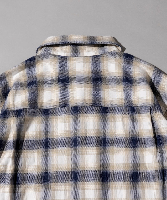 RED KAP flannel cropped long-sleeve work shirt 法蘭絨長袖格紋襯衫