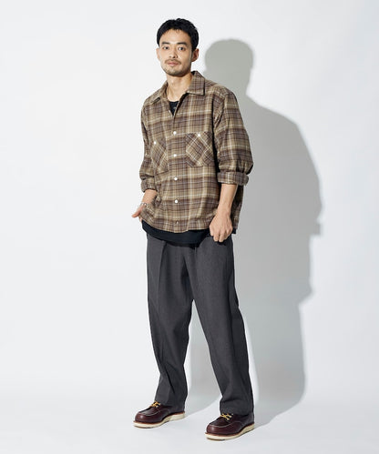 RED KAP flannel cropped long-sleeve work shirt 法蘭絨長袖格紋襯衫