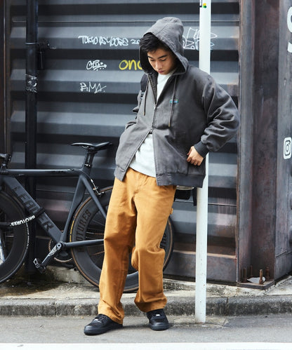 FREAK'S STORE vintage-finished zip-up duck Jacket 復古拉鍊連帽外套