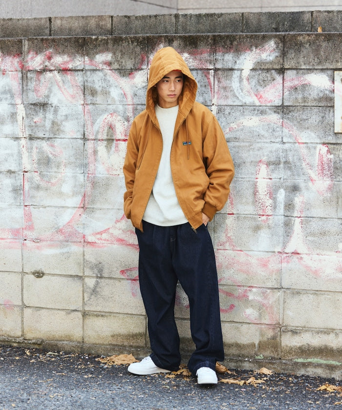FREAK'S STORE vintage-finished zip-up duck Jacket 復古拉鍊連帽外套