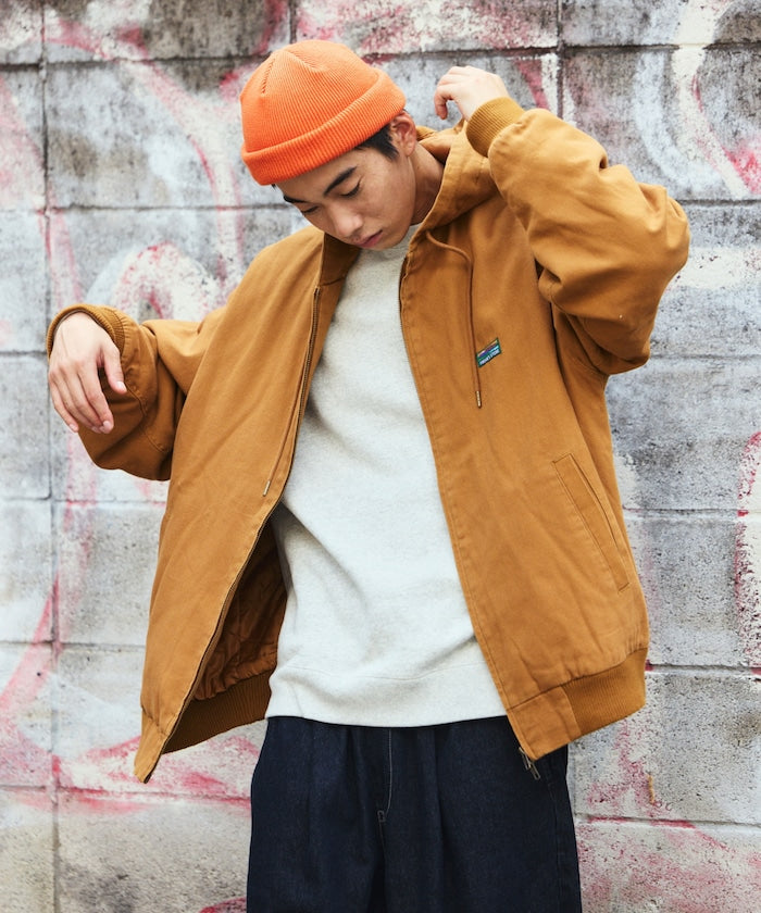 FREAK'S STORE vintage-finished zip-up duck Jacket 復古拉鍊連帽外套