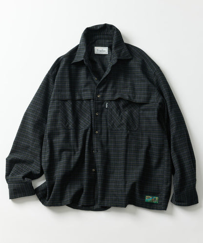 FREAK'S STORE x Foxfire pocket long sleeve flannel check shirt 長袖釣魚口袋法蘭絨襯衫