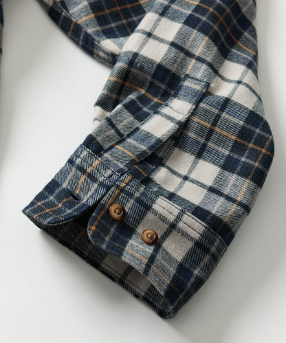 FREAK'S STORE x Foxfire pocket long sleeve flannel check shirt 長袖釣魚口袋法蘭絨襯衫