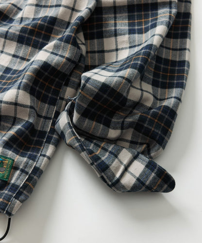 FREAK'S STORE x Foxfire relaxed fit flannel check hoodie shirt 寬版法蘭絨格紋連帽衫