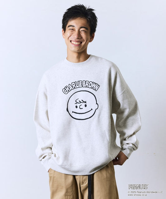 FREAK'S STORE x PEANUTS Charlie Face 限定圓領大學T