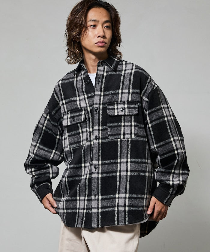 FREAK'S STORE Relax Fit Heavy Flannel Check Shirt 寬版重磅法蘭絨格紋襯衫