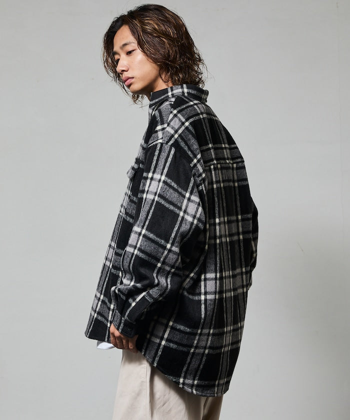 FREAK'S STORE Relax Fit Heavy Flannel Check Shirt 寬版重磅法蘭絨格紋襯衫