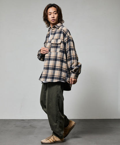 FREAK'S STORE Relax Fit Heavy Flannel Check Shirt 寬版重磅法蘭絨格紋襯衫