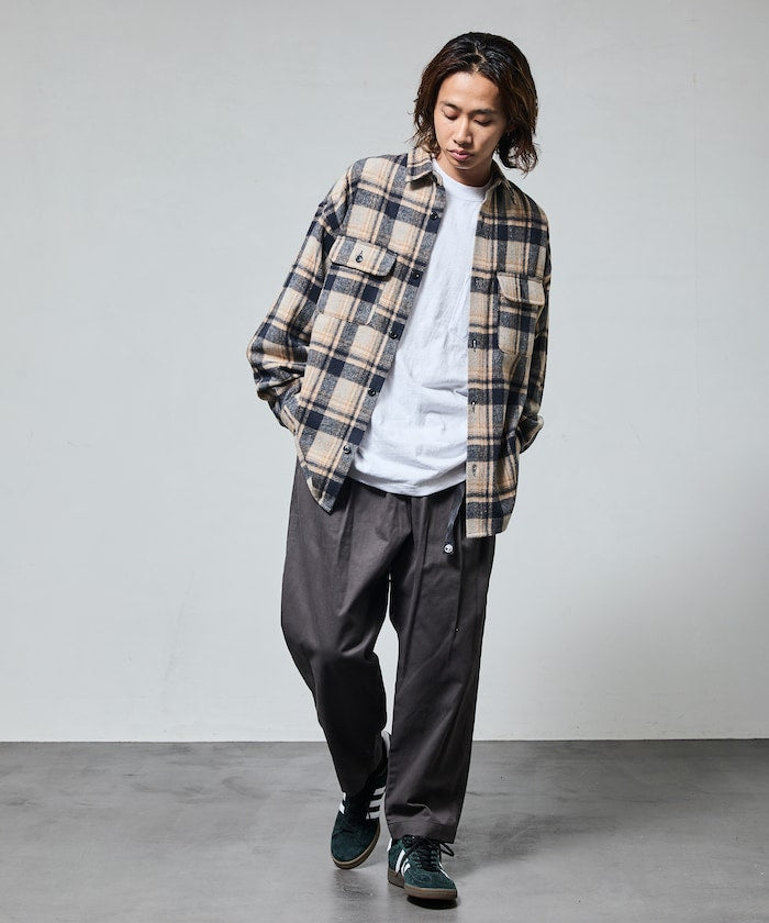 FREAK'S STORE Semi-wide silhouette climbing Pants 打褶休閒登山褲