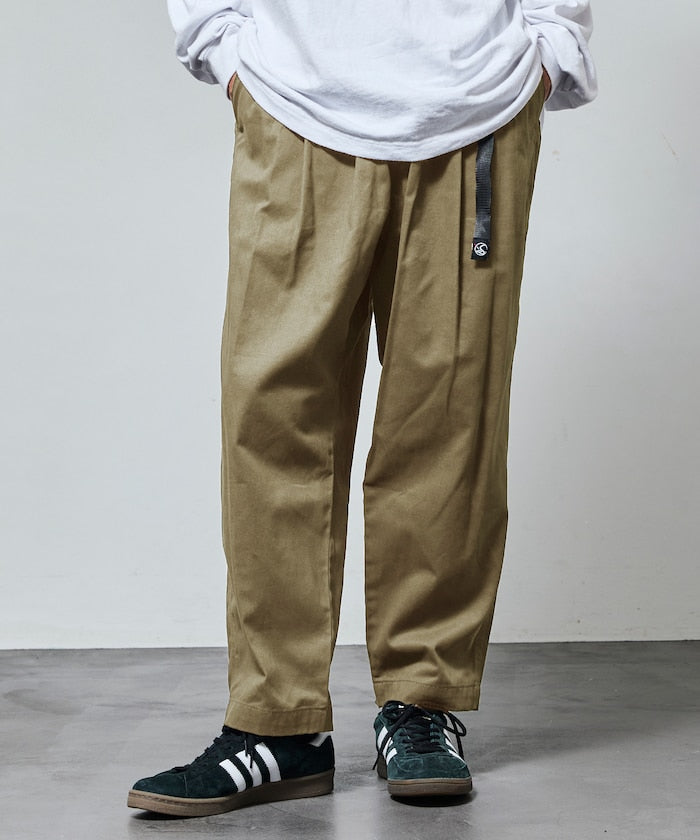 FREAK'S STORE Semi-wide silhouette climbing Pants 打褶休閒登山褲