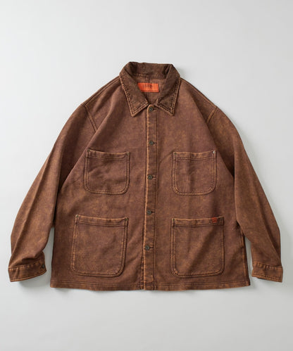 UNIVERSAL OVERALL powder-finished corduroy collar sweatshirt coverall 復古燈芯絨領工裝外套