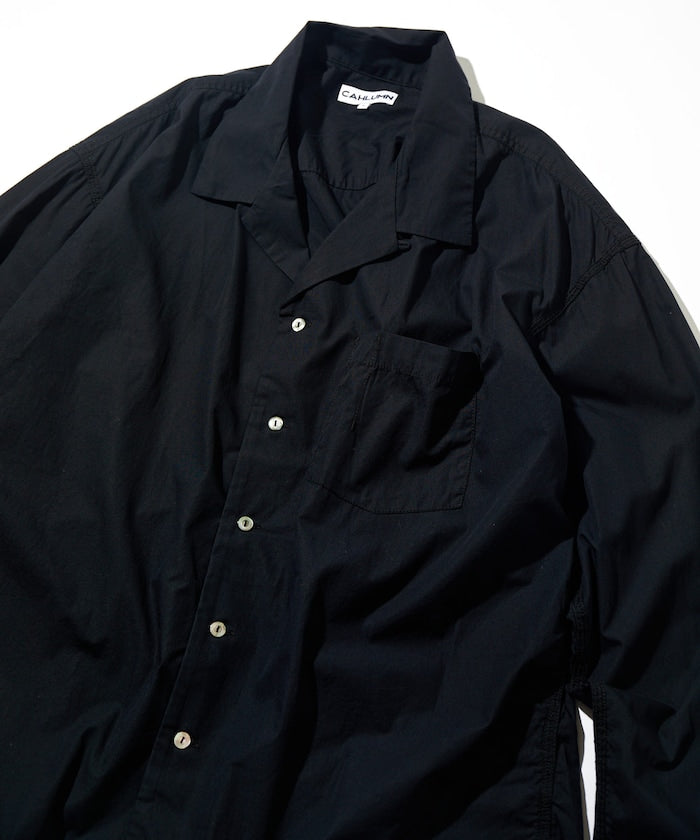 CAHLUMN Magazine Pocket Broadcloth Open Collar Shirt 長袖口袋襯衫