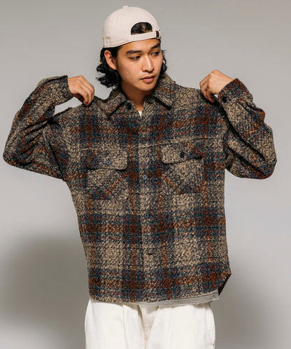 FREAK'S STORE CPO Check Shirt Jacket 毛呢格紋襯衫夾克