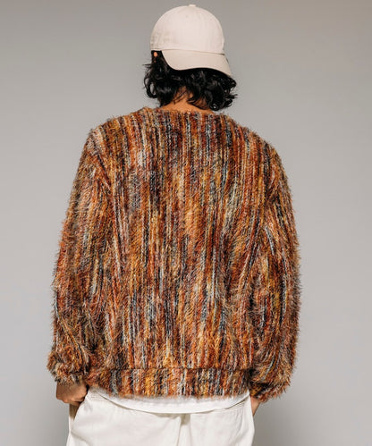 FREAK'S STORE Relaxed Fit Knit Multi-Striped Cardigan 寬鬆針織條紋開襟衫