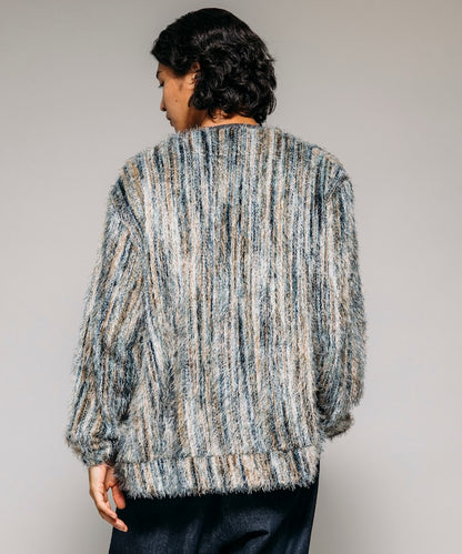 FREAK'S STORE Relaxed Fit Knit Multi-Striped Cardigan 寬鬆針織條紋開襟衫