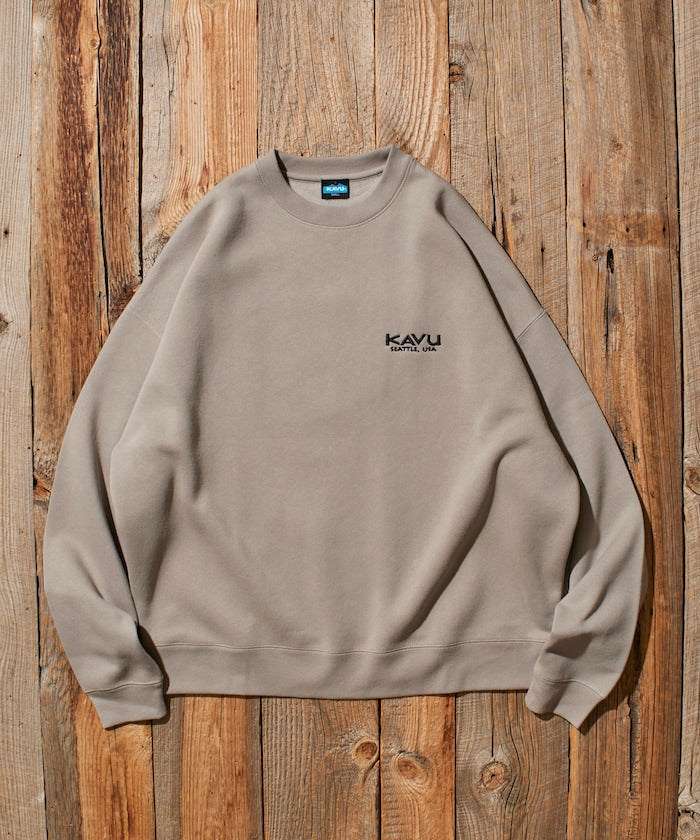 KAVU × FREAK'S STORE 聯名限定款 豬臉刺繡圓領大學T