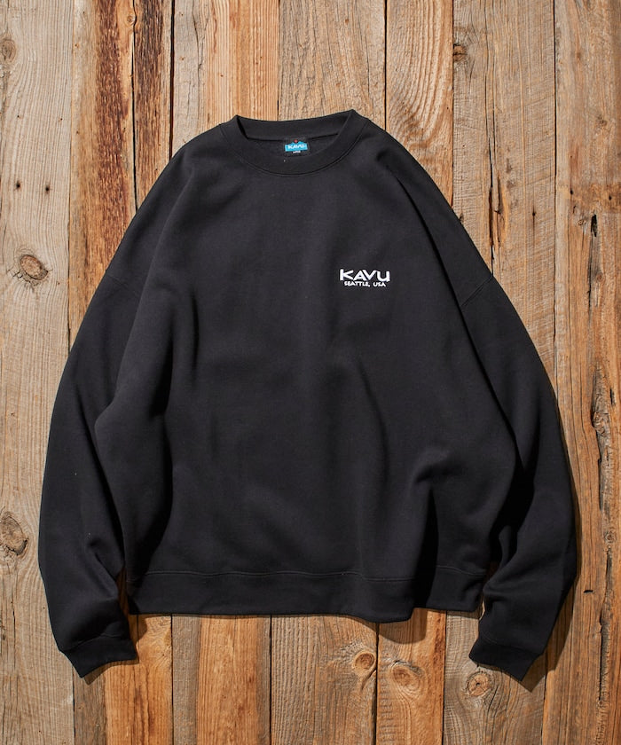 KAVU × FREAK'S STORE 聯名限定款 豬臉刺繡圓領大學T