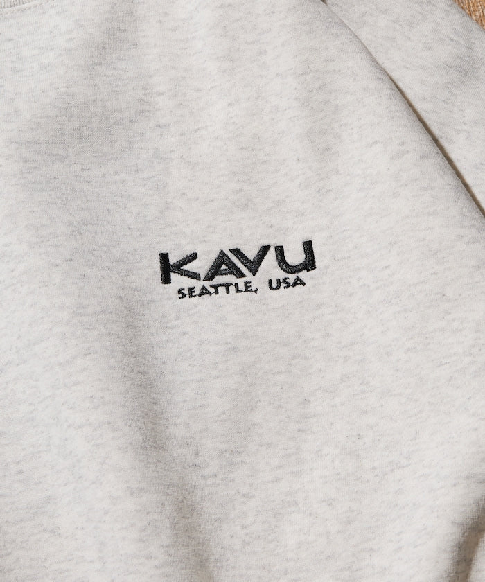 KAVU × FREAK'S STORE 聯名限定款 老虎刺繡圓領大學T