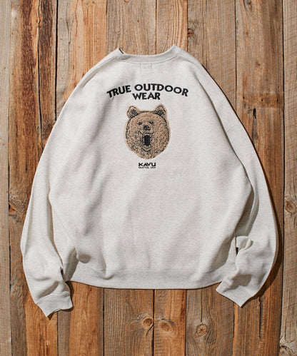 KAVU × FREAK'S STORE 聯名限定款 熊臉刺繡圓領大學T