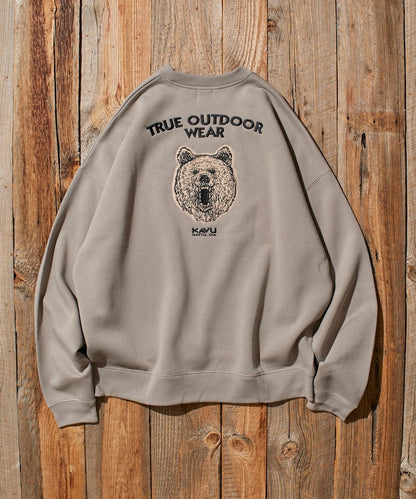 KAVU × FREAK'S STORE 聯名限定款 熊臉刺繡圓領大學T