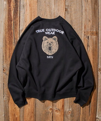 KAVU × FREAK'S STORE 聯名限定款 熊臉刺繡圓領大學T