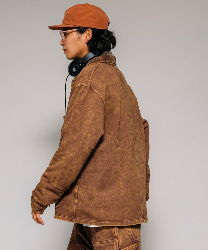 UNIVERSAL OVERALL powder-finished corduroy collar sweatshirt coverall 復古燈芯絨領工裝外套