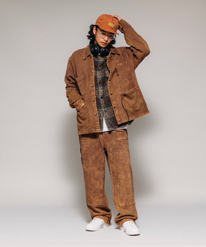 UNIVERSAL OVERALL powder-finished double-knee Pants 復古工裝畫家長褲