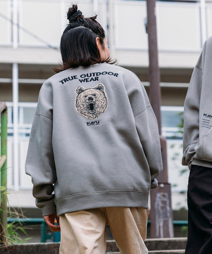 KAVU × FREAK'S STORE 聯名限定款 熊臉刺繡圓領大學T