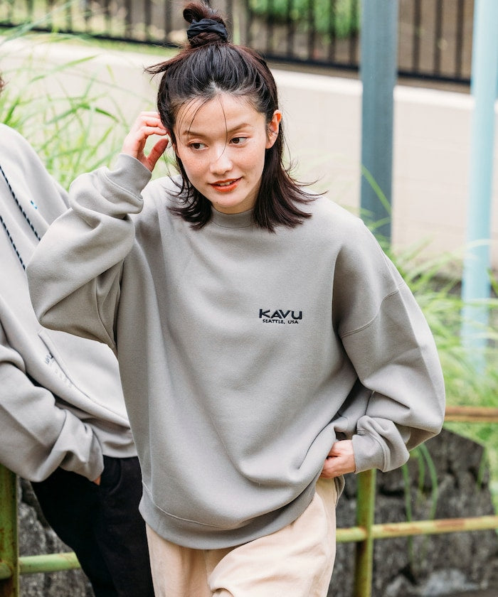 KAVU × FREAK'S STORE 聯名限定款 熊臉刺繡圓領大學T