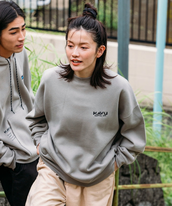 KAVU × FREAK'S STORE 聯名限定款 熊臉刺繡圓領大學T