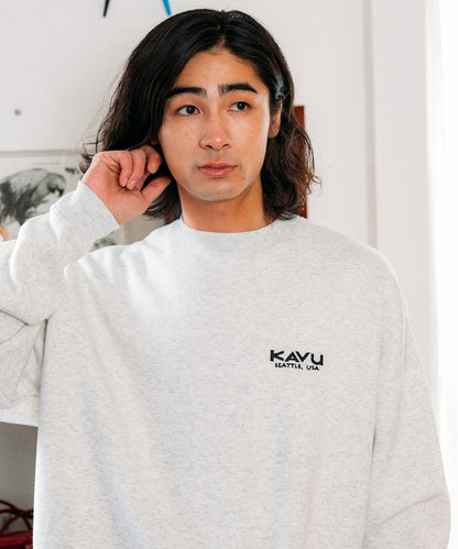 KAVU × FREAK'S STORE 聯名限定款 熊臉刺繡圓領大學T