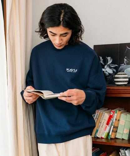 KAVU × FREAK'S STORE 聯名限定款 牛臉刺繡圓領大學T