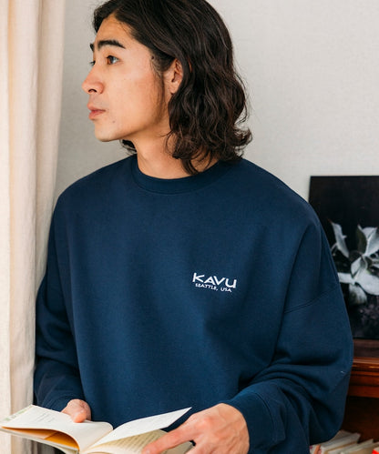 KAVU × FREAK'S STORE 聯名限定款 牛臉刺繡圓領大學T