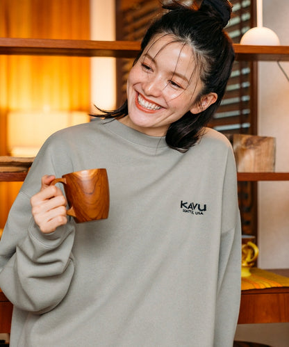 KAVU × FREAK'S STORE 聯名限定款 豬臉刺繡圓領大學T