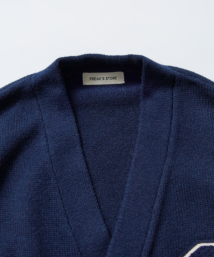 FREAK'S STORE Relaxed Fit Lettered Knit Cardigan 刺繡徽章字母針織開襟衫